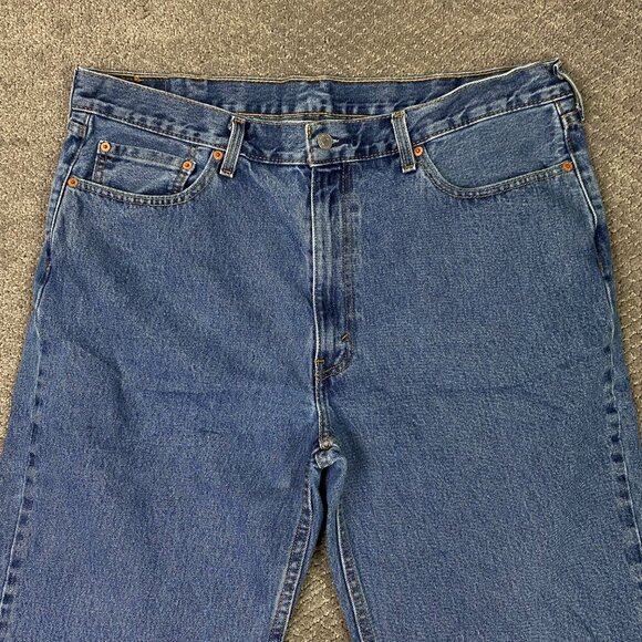 Levi's 505 Regular Fit Straight Leg Jeans Men's 40 x 32 Blue Cotton - Picture 2 of 13